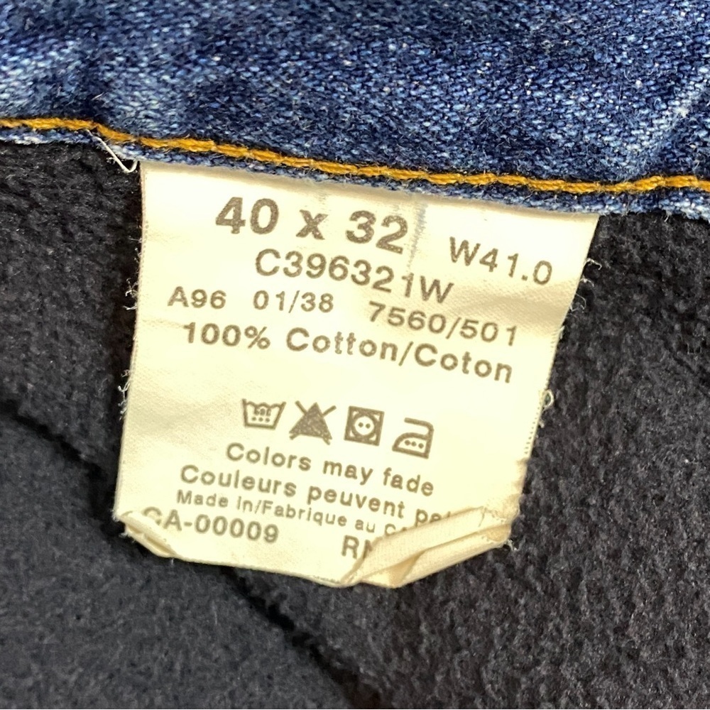 Windriver Fleece Lined Jeans 40X32 100% Cotton Relaxed Fit Tapered - Picture 10 of 14